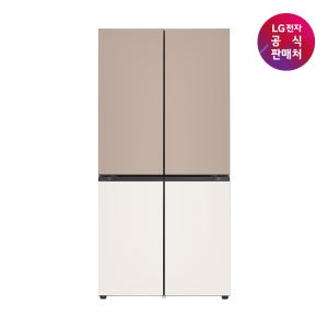 [LG전자 직영] LG디오스 오브제컬렉션냉장고 Fit&Max 613L 미스트 클레이 브라운+베이지(M626GCB022S)