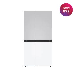[LG전자 직영] LG 디오스 AI 오브제컬렉션 냉장고 832L 네이처 크림 그레이+에센스 화이트(S836MRQ032)