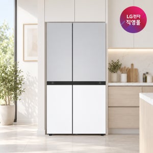 [LG전자 직영] LG 디오스 AI 오브제컬렉션 냉장고 832L 네이처 크림 그레이+에센스 화이트(S836MRQ032)