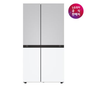 [LG전자 공식스토어] LG 디오스 AI 오브제컬렉션 냉장고 832L 네이처 크림 그레이+에센스 화이트(S836MRQ032)