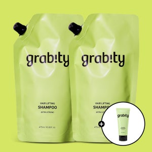 [50ml 추가증정] 그래비티 헤어리프팅 샴푸 엑스트라 스트롱 리필 475ml, 2개