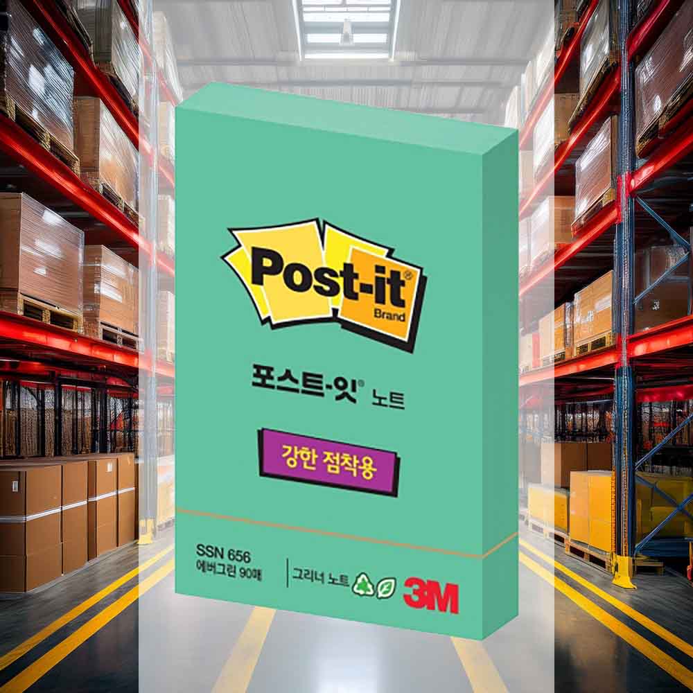 3M 점착식메모지 <b>에버그린</b> 51x76 90매 책갈피 스케줄관리 <b>직장인</b> 회의실