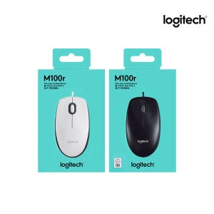 로지텍 M100r 블랙 USB 유선 광마우스 사무용 좌우대칭 왼손 양손 로지텍코리아