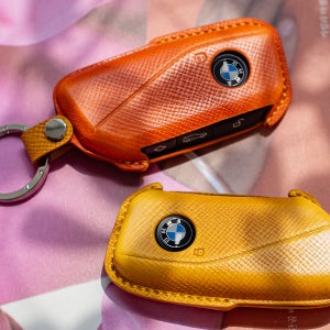 까사몬타 bmw 벤츠 아우디 미니 랜드로버 스마트 차 키 케이스 커버 가죽 홀더 키링