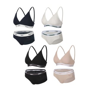 푸마 노와이어 프리미엄 코튼터치 브라팬티 4set