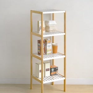 대나무 사각 선반 4단 다용도 수납