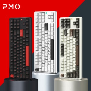 국내정품 PMO 오로라80 중옵 청죽축 풀 알루미늄 기계식 게이밍 키보드 조약돌