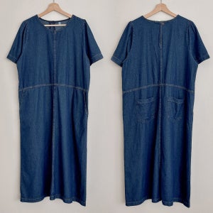 빅사이즈원피스 S518L508 브리루즈청반팔원피스 RD