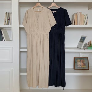 빅사이즈원피스 S526L508 버블오픈카라셔링원피스 RD