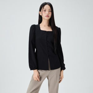 스퀘어넥 페플럼 블라우스_MIWBLF904G
