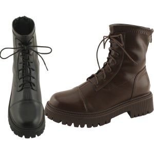 키높이 속굽 스판 하이탑 플랫 워커 부츠 7cm