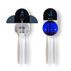 원프라임 2인용 칫솔 살균기 OP-703 비틀 UV-C살균 빅팬 건조 벽걸이 무선 가정용