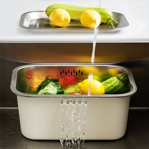 퍼기 무연마제 설거지통 10L 주방 싱크대정리 타공판 세트