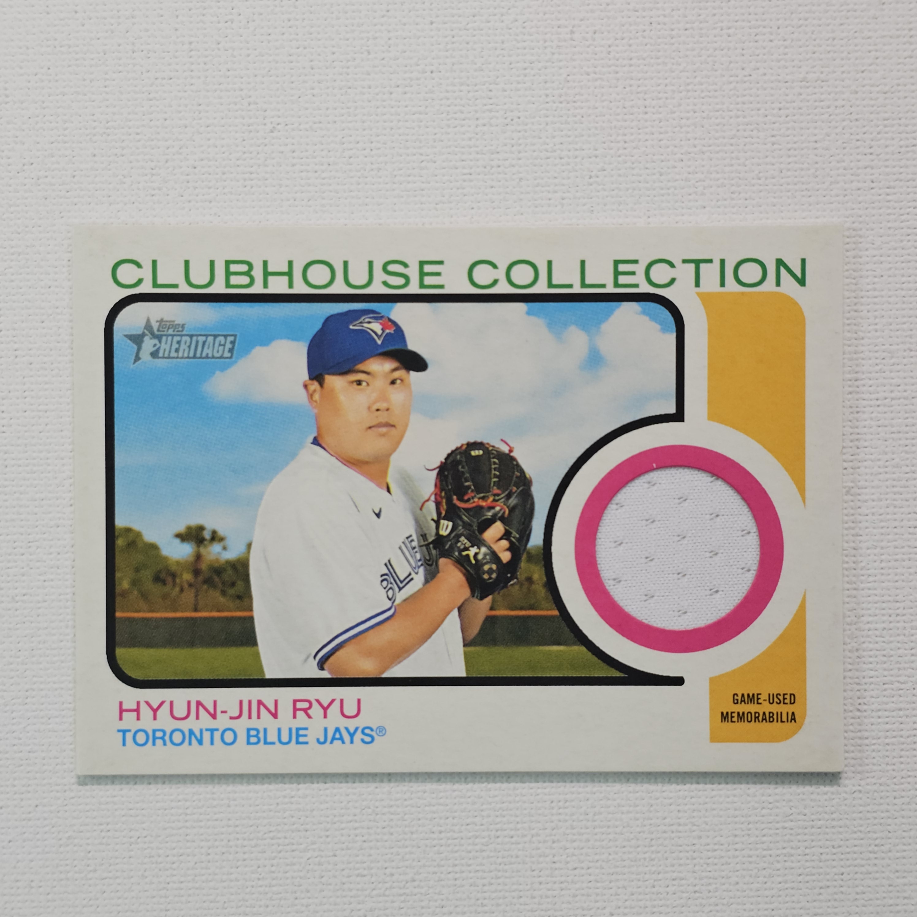 2022 Topps Heritage Clubhouse Collection Relics Hyun-Jin Ryu 류현진 실착 렐릭 야구카드 / MLB-146