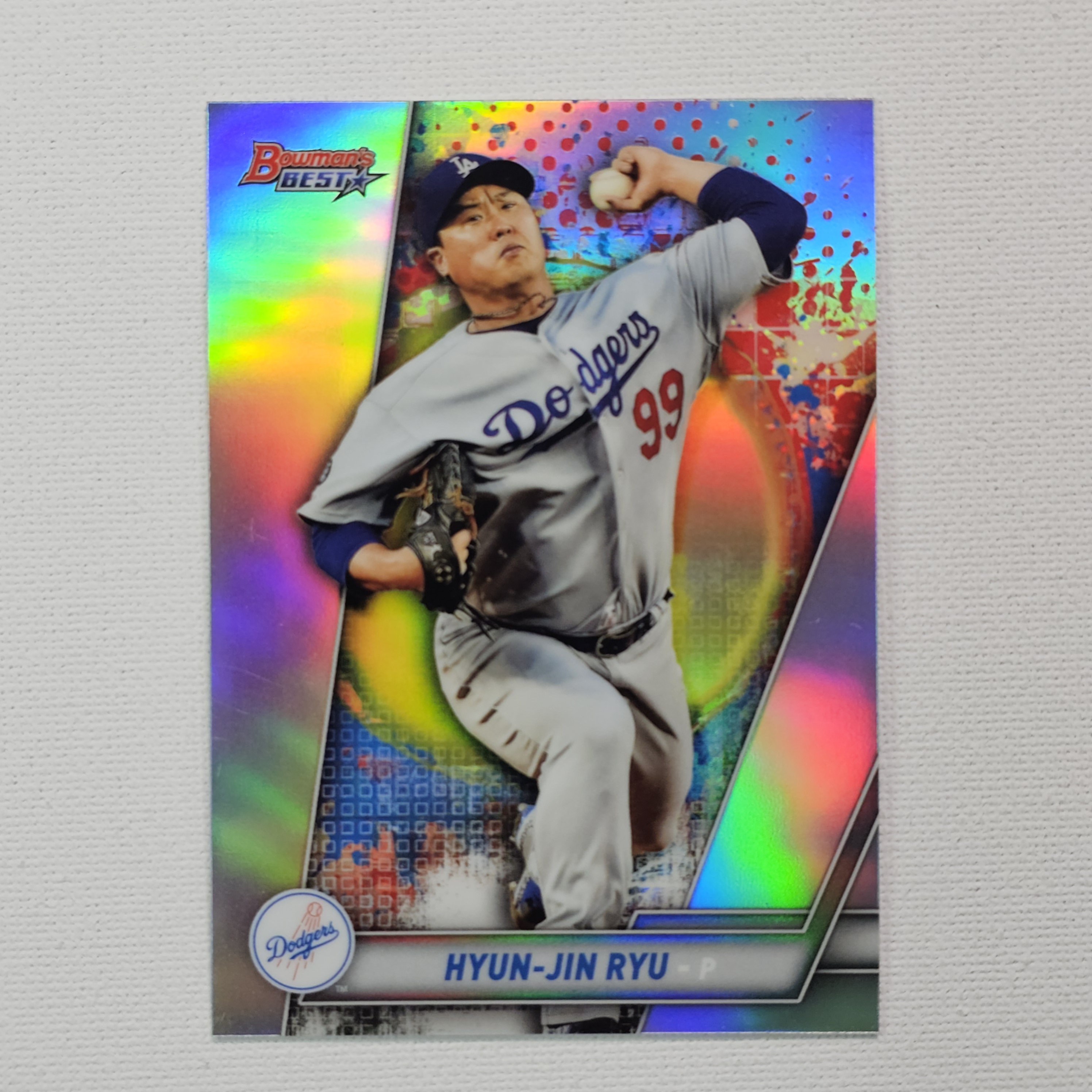 2019 Bowman’s Best Refractor Hyun-Jin Ryu 류현진 야구카드 / MLB-121
