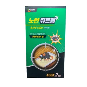 대길 노런쥐트랩 프라스틱끈끈이 60각 한박스 팬션 지하실 쥐약 식당 농가 창고