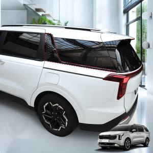 카니발 KA4 페이스리프트 튜닝 용품 윈도우 블랙 몰딩 D필러 커버 크롬 죽이기