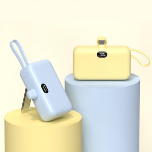 1개+1개 이어맥 팬톤 미니 도킹형 디스플레이 C타입 고속충전 보조배터리 10000mAh 22.5W