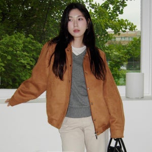 [시야쥬] SIOT4158 얼반 페이크 스웨이드 자켓_Camel brown