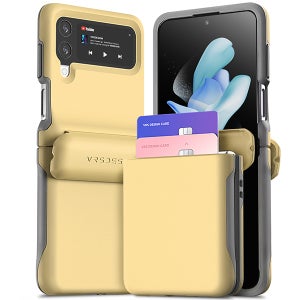 베루스 갤럭시 자동 힌지보호 풀커버 카드 2장 수납 모던 고 레모네이드, 갤럭시Z 플립4