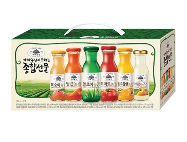 가야농장 주스 선물세트 180ml x 12병 x 2세트 과일 음료수 추석 손님접대 사무실