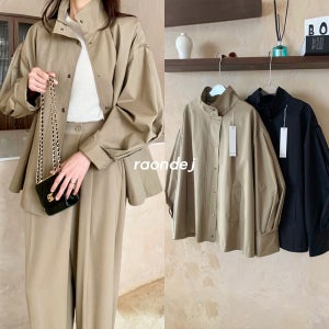 (재진행) 제이 리딩 하이넥 A라인 루즈핏 트렌치 자켓