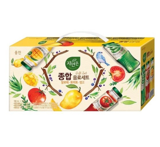웅진 자연은 과일주스 음료수 선물세트 180ml x 12병 x 4세트 추석 방문 손님접대