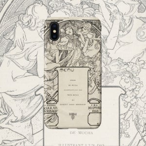 명화 케이스 3545 알폰스 무하 Alphonse Mucha - Dessin de Mucha Illustrant l un des trois menu du 아이폰XS하드
