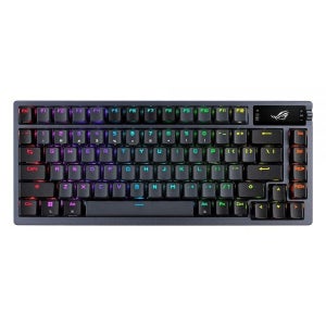 (미국 발송) 에이수스 ASUS ROG Azoth 75 무선 DIY 맞춤형 게이밍 키보드 OLED 디스플레이 개스킷 마운트 3중 댐핑 핫 스왑 가능 사전 윤활 NX 스톰 스위치 및