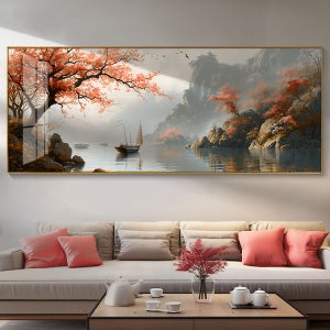 인테리어 액자 순조로운 항해 풍경화 사무실 벽걸이 그림 중국 거실 다실 소파 배경 벽
