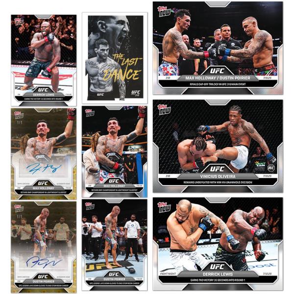 탑스 나우 2025 막스 홀로웨이 더스틴 포이리에 비니시우스 올리베이라 데릭 루이스 DIY UFC 스타 사인 트레이딩 카드 컬렉션