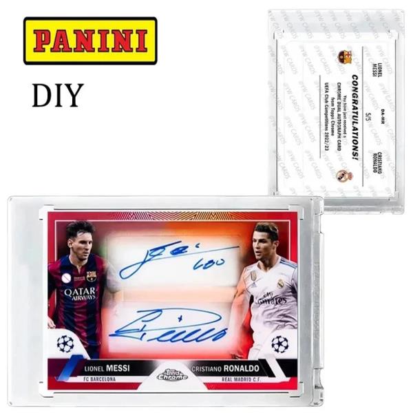 Panini 홈메이드 스타 DIY 카드 메시 호나우두 서명 수집용 생일 축구 보드 게임 주변
