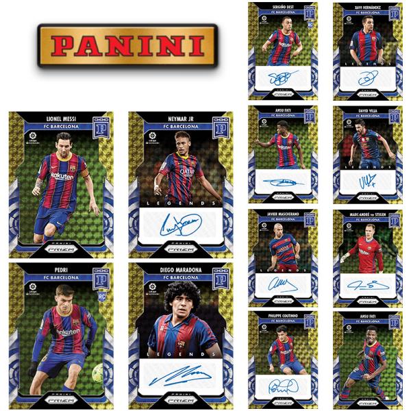 Panini Prizm Laliga FC 바르셀로나 메시 네이마르 마라도나 Fati Pedri Xavi Diy 홈 메이드 축구 스타 트레이딩 카드 컬렉션