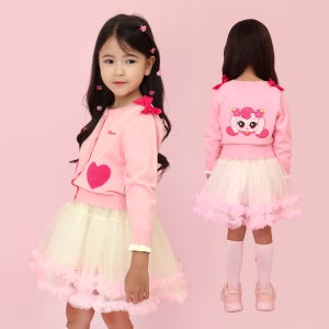 캐치티니핑 여아 하츄하트 카라 가디건원피스세트PK