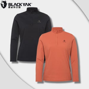 블랙야크 티셔츠 기능성 스포츠 등산티 간절기 가을 데일리 지퍼 여성용 베이직 집업 긴팔티