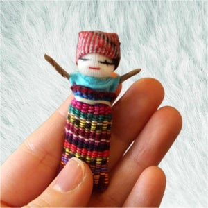 핸드메이드 걱정인형 과테말라 100퍼센트 수공예 힐링인형 선물용 기념품 아동소품 컬러풀