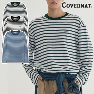 커버낫 추영우 긴팔티 남녀공용 단가라 스트라이프 롱슬리브