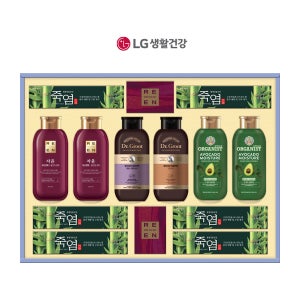 LG생활건강 생활의품격 5호 리엔 닥터그루트 샴푸 바디워시 치약 비누 생활선물세트 +쇼핑백