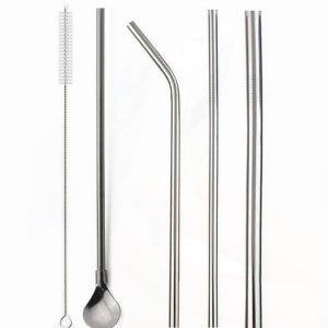 재사용 빨대 5종세트 커브형 일자형 텀블러 스텐 빨대 청소솔