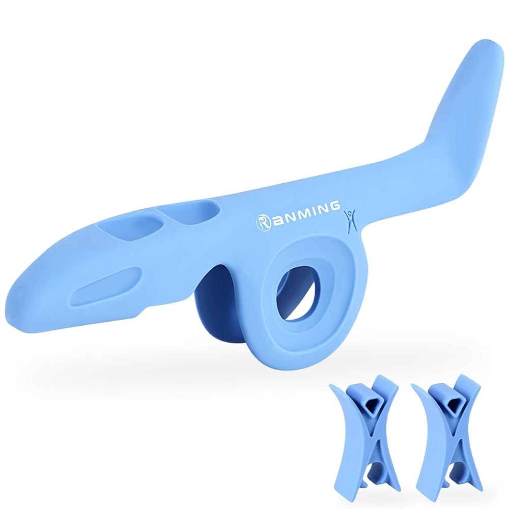 연습용 랜밍 바이올린 활 홀더 초보자를 위한 실리콘 손 자세 <b>교정</b> 논슬립 교육 도구, 2개의 활 스토퍼 블루로 활 그립 및 자세 바이올린 교육 보조 도구 개선 Black