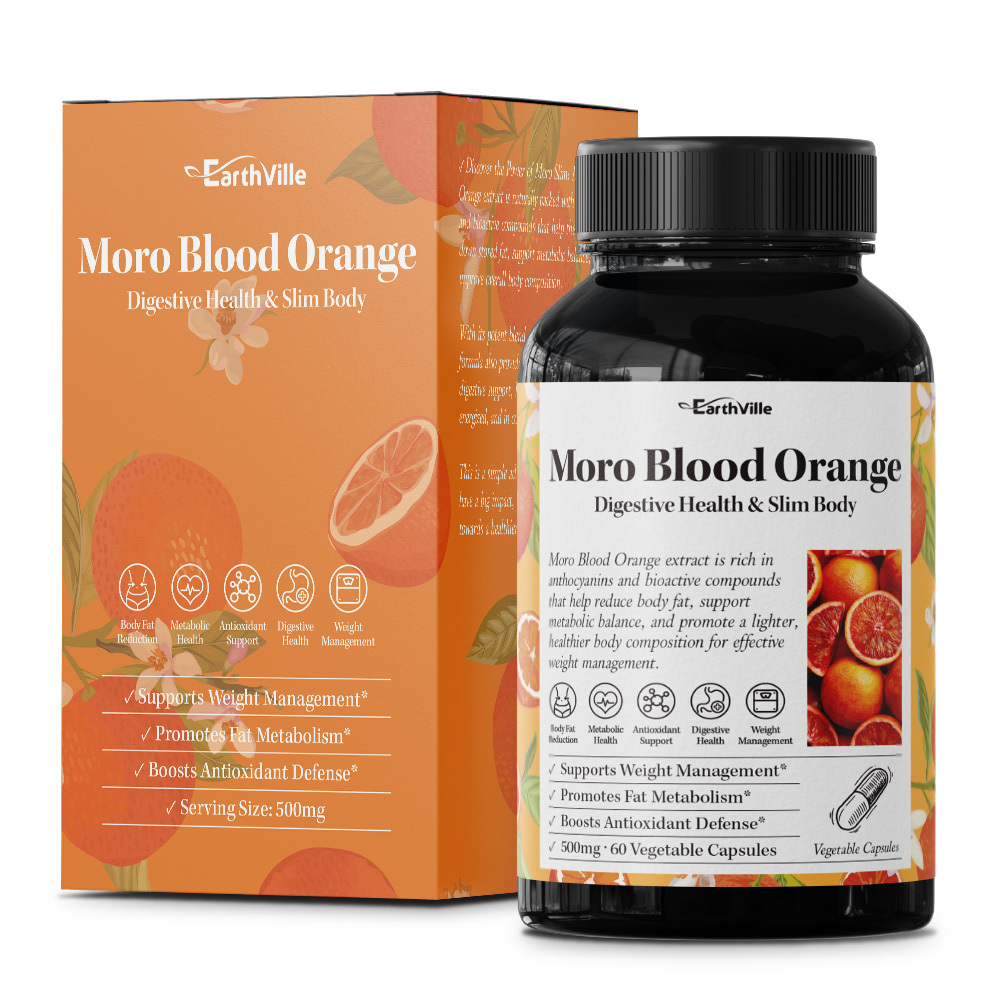 어스빌 <b>모로오렌지 블러드 오렌지</b> 추출물 고함량 500mg 60베지캡슐