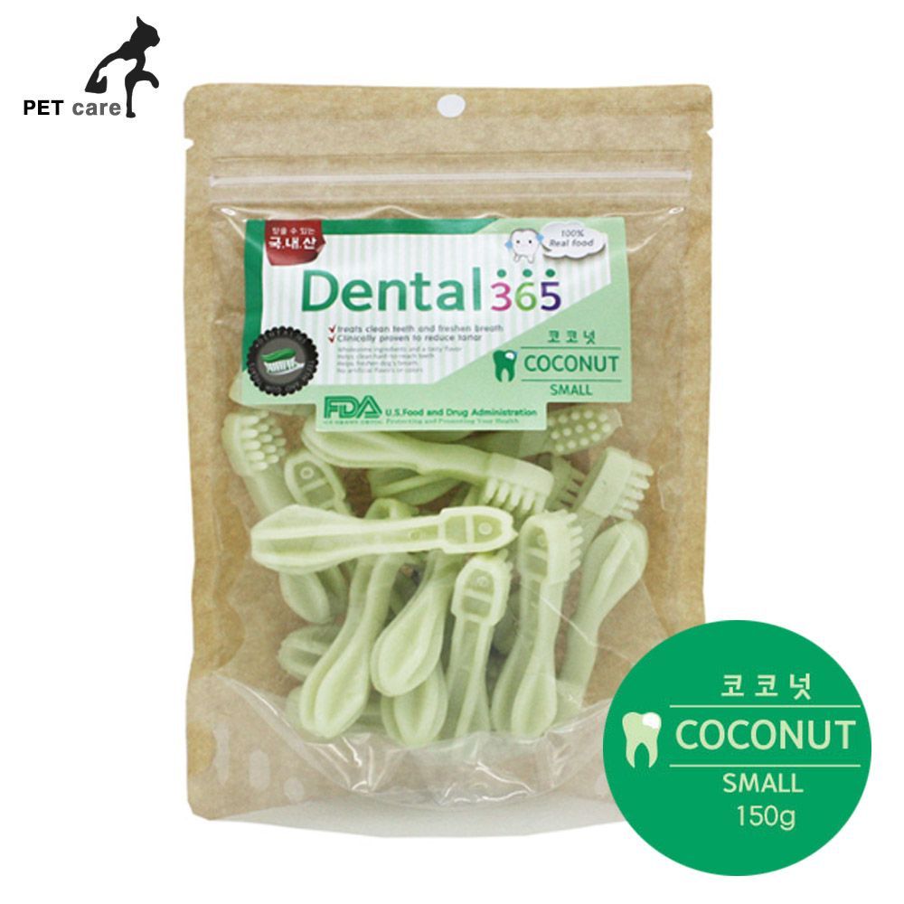 펫더맨 덴탈365 칫솔껌 코코넛 150g