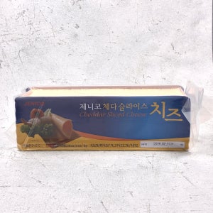 [아이스박스 포함]제니코 체다 슬라이스 치즈 100매 1.8kg