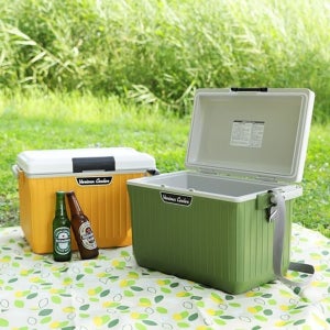 피크닉 감성캠핑 낚시여행용 핸들 쿨러 아이스박스17L 휴대용 미니