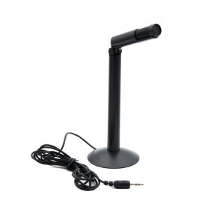 스탠드형 스테레오 마이크 AUX 3.5mm PC용 노트북용 이동형 휴대용 각도조절