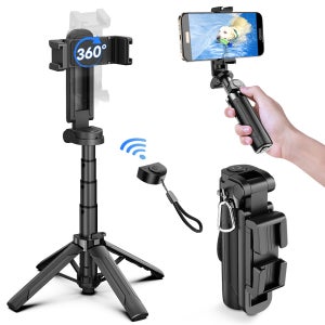 여행/방송 필수템 아크매징 블루투스 휴대용 휴대폰 셀카봉 삼각대 c타입 충전 블랙