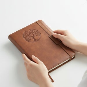 스페셜라이프 가죽 나무 노트 A5 업무용