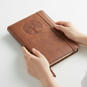 스페셜라이프 가죽 나무 노트 A5 업무용