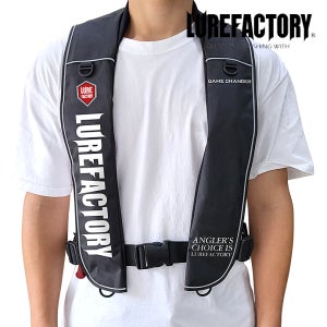 루어팩토리 자동팽창식 구명복 블랙 LFV-15 선상 갯바위 낚시조끼