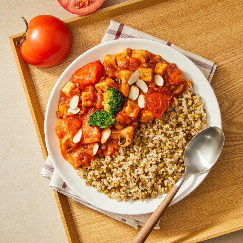 헬시에이징 마인드식단 도시락 토마토두부라구&녹두보리밥 제품 이미지